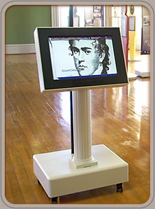 Custom kiosk at the Old State House Museum